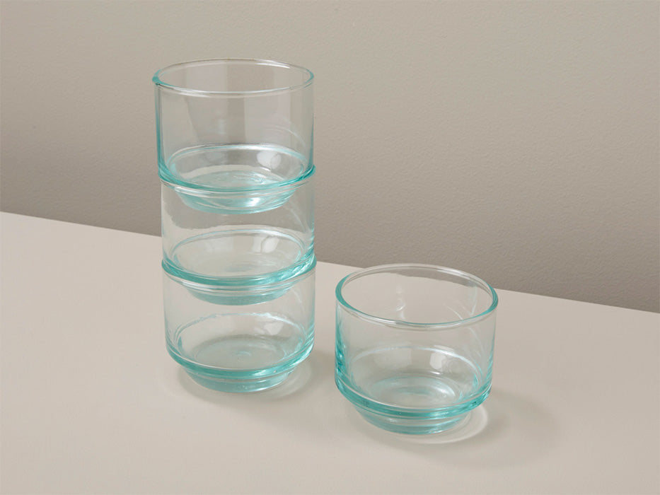 Small Recycled Glass Stacking Tumbler