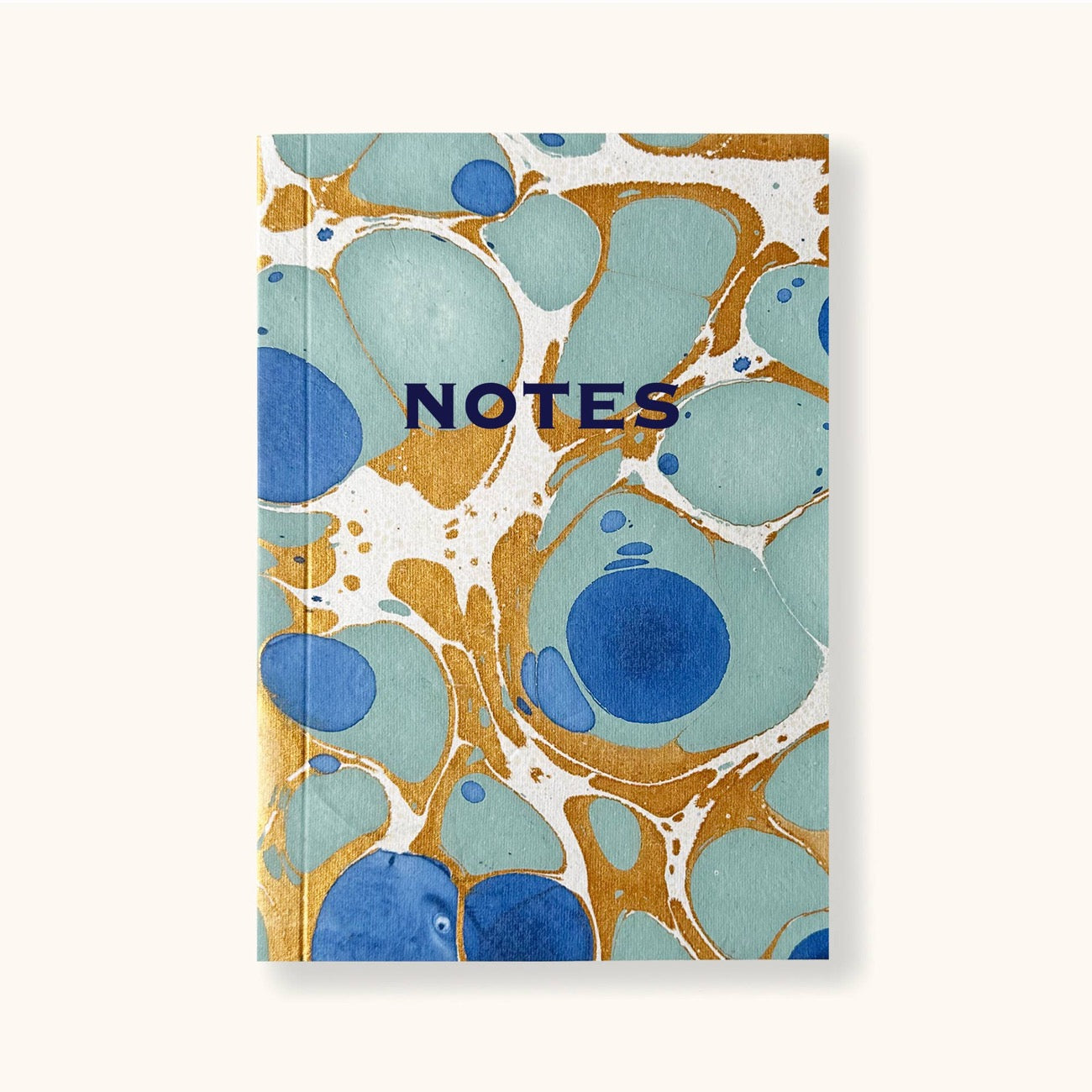 Hand Marbled Notebook in Royal Blue