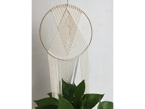 Plant hanger with metal ring