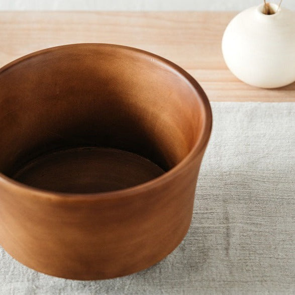 Mango Wood Hand Turned Fruit Bowl - Wide